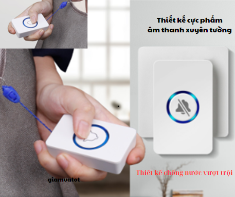 Chuông cửa không dây thông minh chống nước cho căn hộ gia đình CHUONG CHONG NUOC