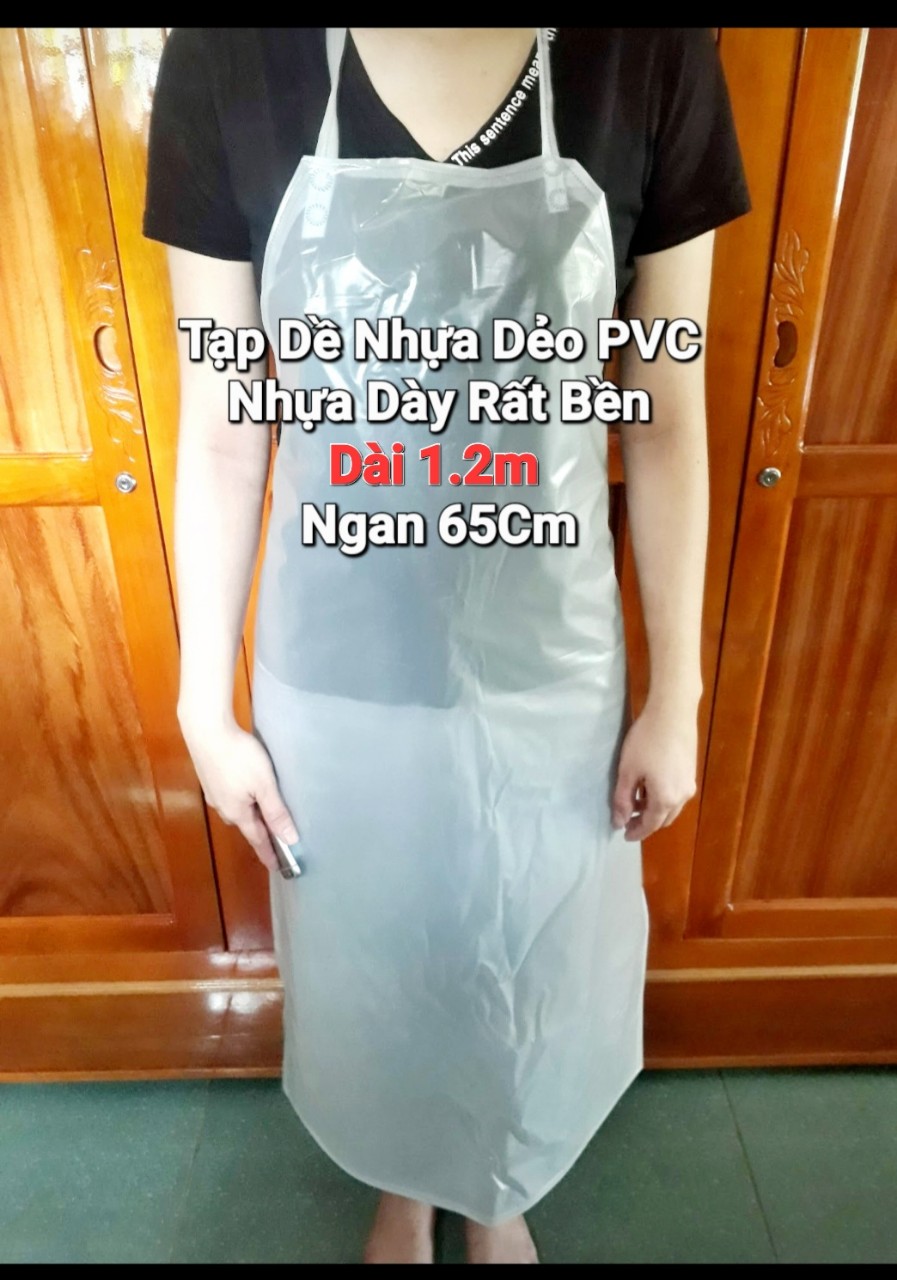 [ Sét 8 cái ] Tạp dề nhựa pvc dài 1.2 mét, chống thấm nước, yếm nhựa thủy sản