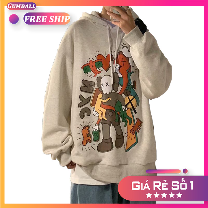Áo Hoodie Áo Khoác Hoodie Form Rộng Nỉ Unisex Chất Nỉ Bông Dày Dặn Phong Cách ulzzang in hình đẹp cá tính