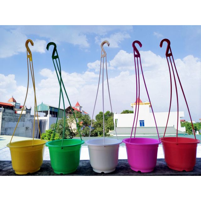 Chậu treo tròn trồng hoa, cây cảnh kèm dây treo hàng loại
