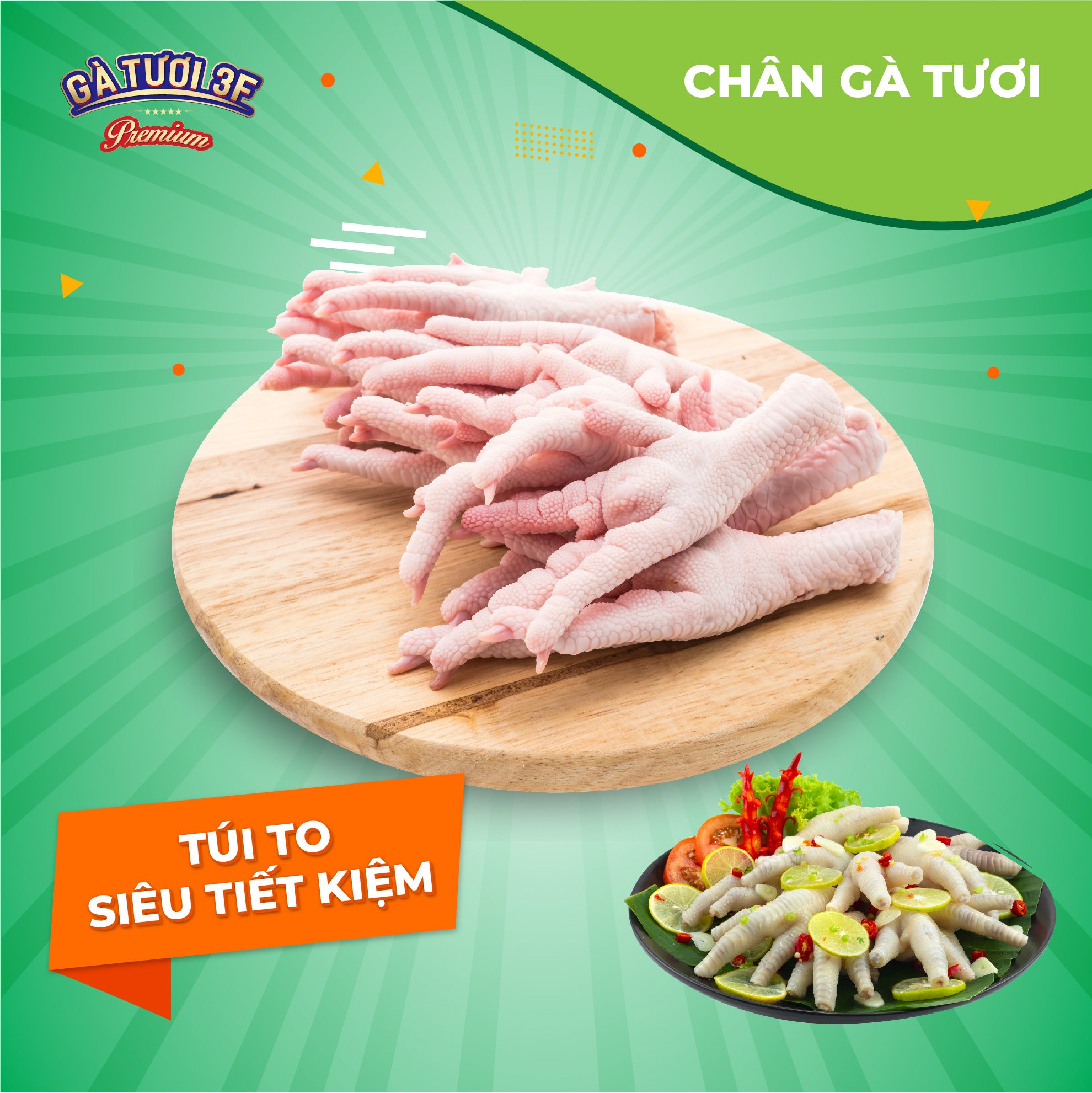 Túi 5kg giá sỉ Chân gà tươi mới mỗi ngày [HCM] - Túi to giá sỉ siêu tiết kiệm