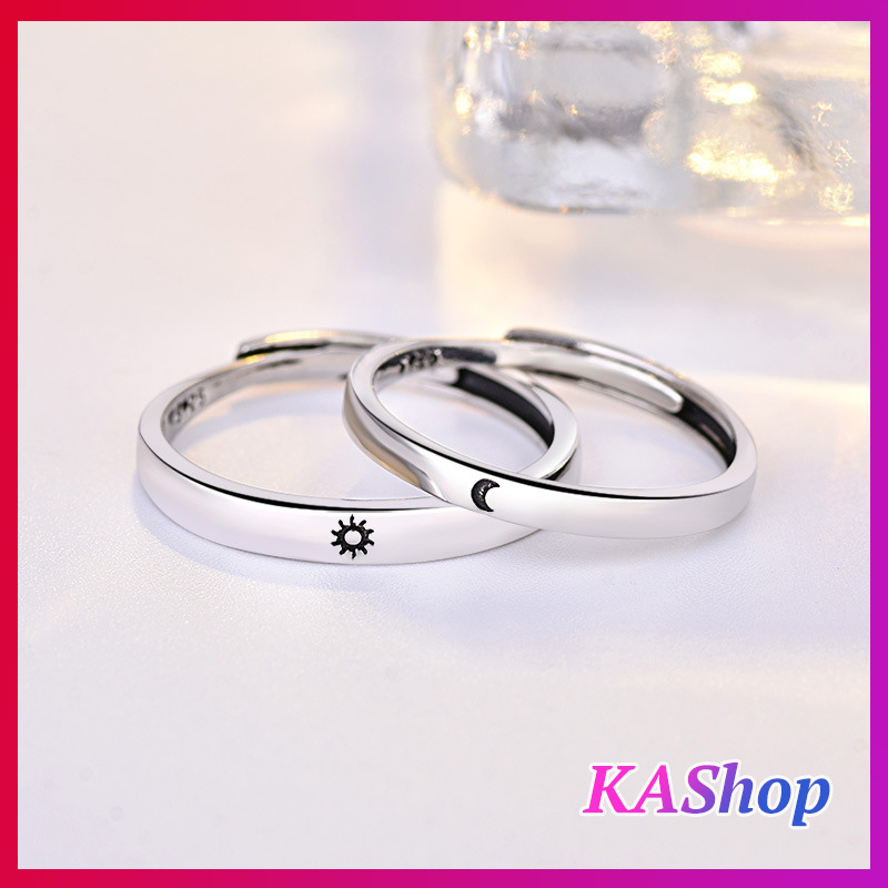 Nhẫn tay Nhật Nguyệt Moon Sun DỄ THƯƠNG - Nhẫn tay Hậu nhuệ mặt trời Cặp đôi nam nữ - KAShop