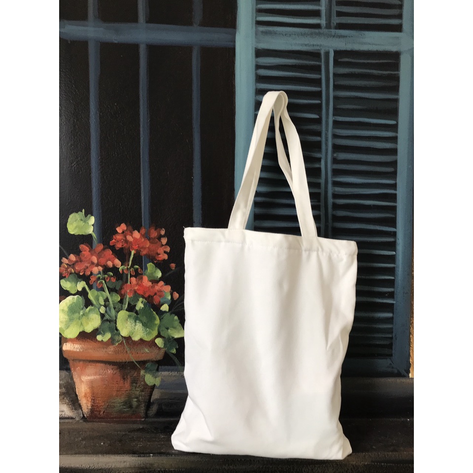 Túi tote đeo vai, túi vải canvas thời trang T13, túi có khóa, có túi con