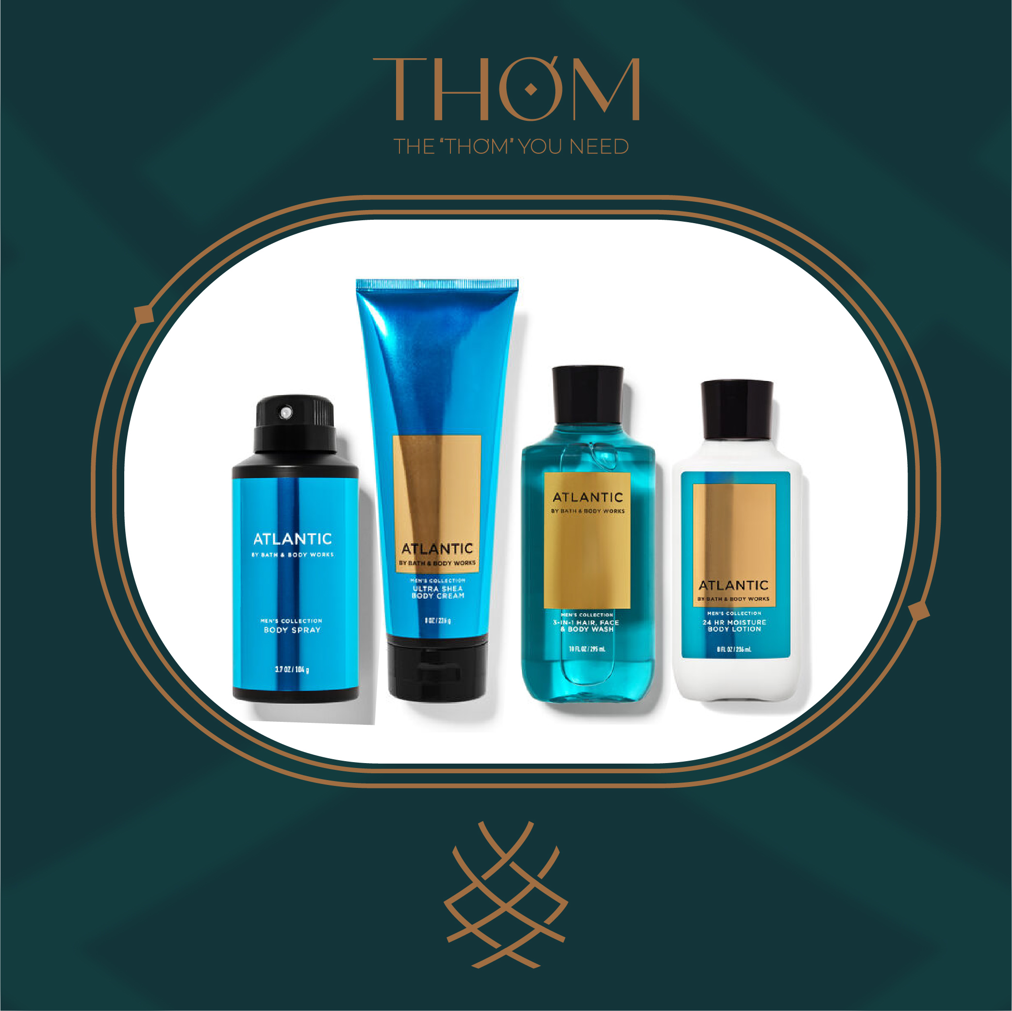 ATLANTIC | SẢN PHẨM TẮM DƯỠNG XỊT THƠM KHỬ MÙI BATH & BODY WORKS DÀNH CHO NAM BODY SRPAY SHOWER GEL LOTION