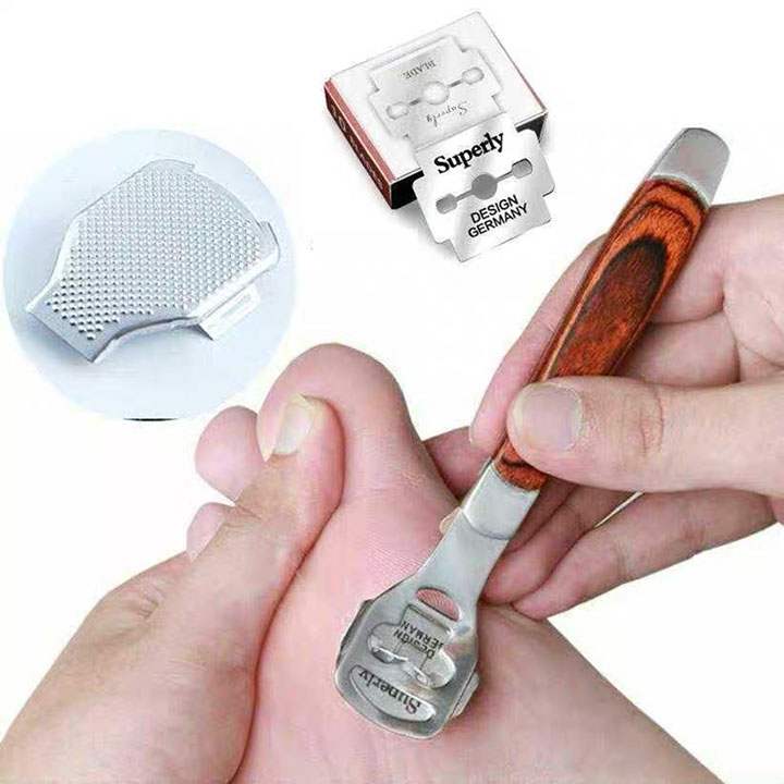 Dụng cụ chà gót chân tẩy da chết kèm 20 lưỡi dao cạo, tẩy da chết ở gót chân,  dụng cụ mài gót chân, chà gót chân | Lazada.vn