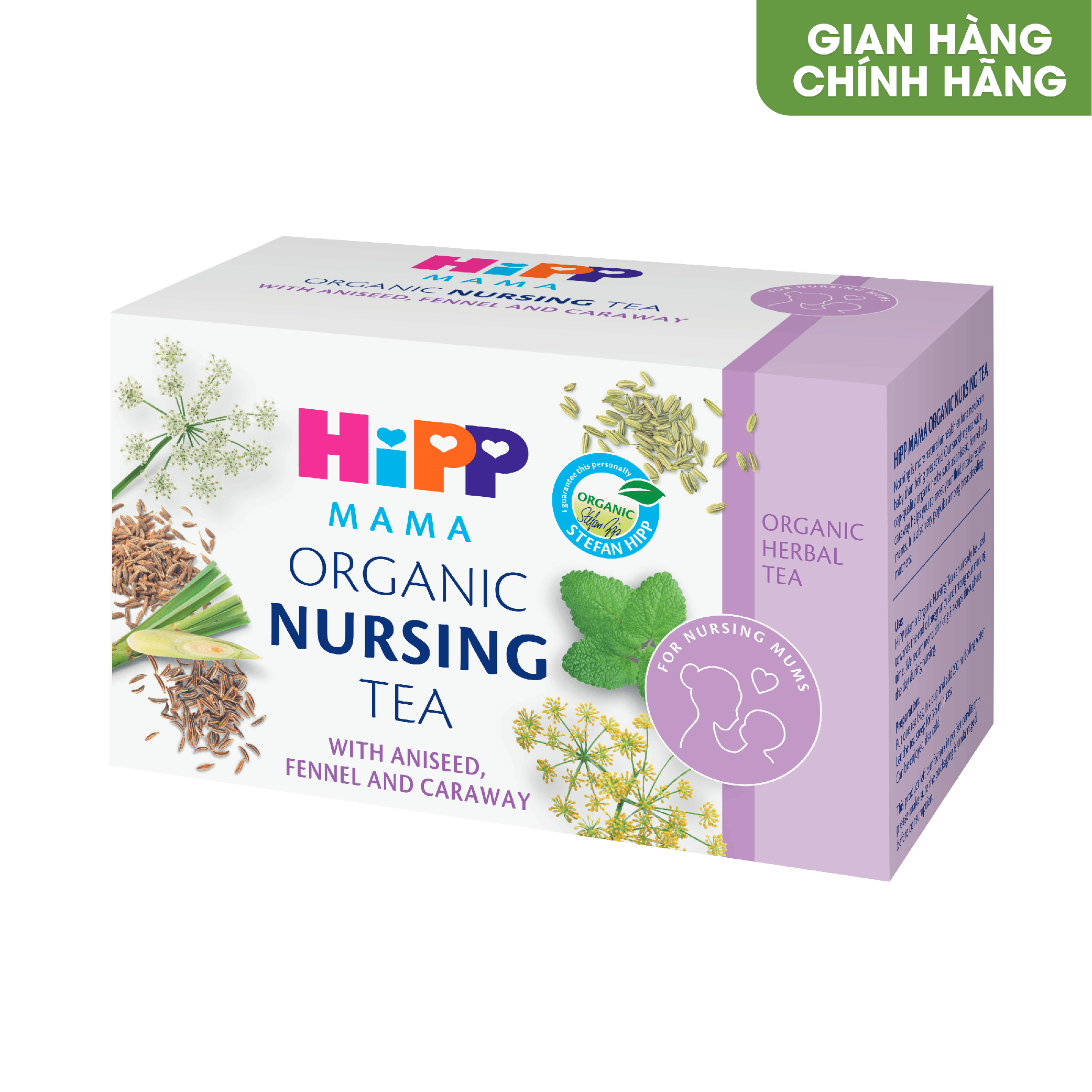 Hộp 20 túi Trà thảo mộc hữu cơ lợi sữa HiPP dạng túi lọc