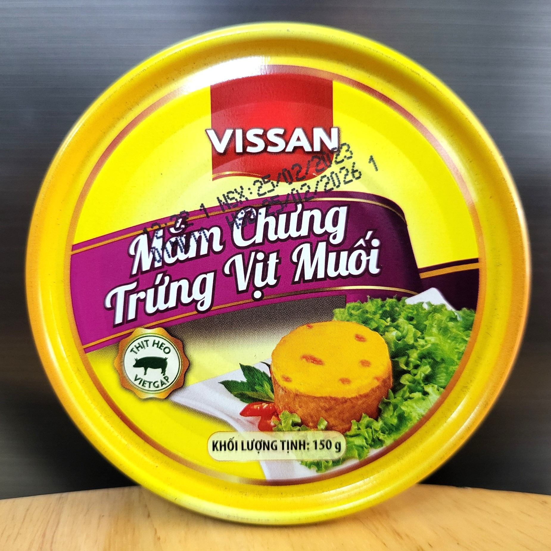 Vissan - hộp 150g - mắm chưng trứng vịt muối / steamed egg with fermented fish