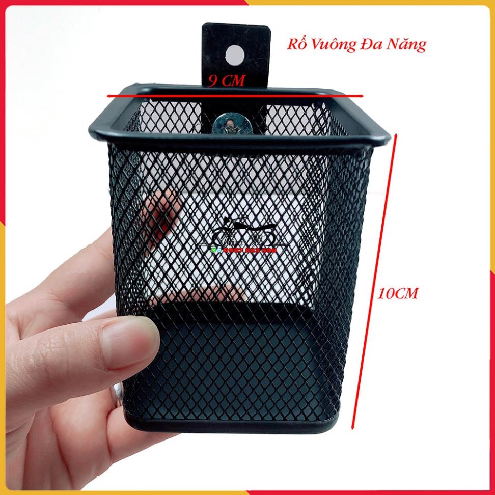 Giỏ hông vuông, tròn xe máy chế gắn nhiều xe