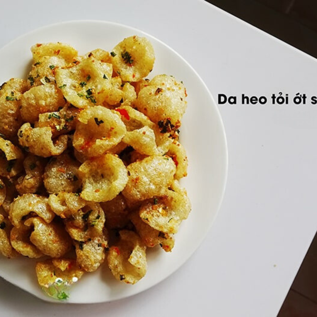 6 hũ da heo chiên giòn cháy tỏi ez loại 1
