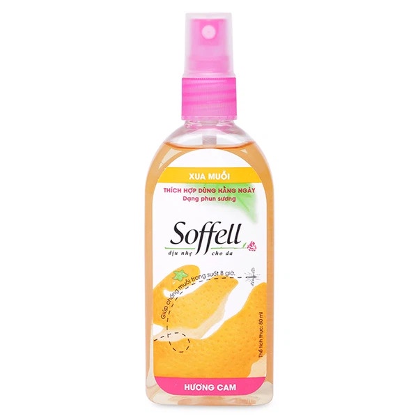 Xịt Chống Muỗi Soffell Hương Cam
