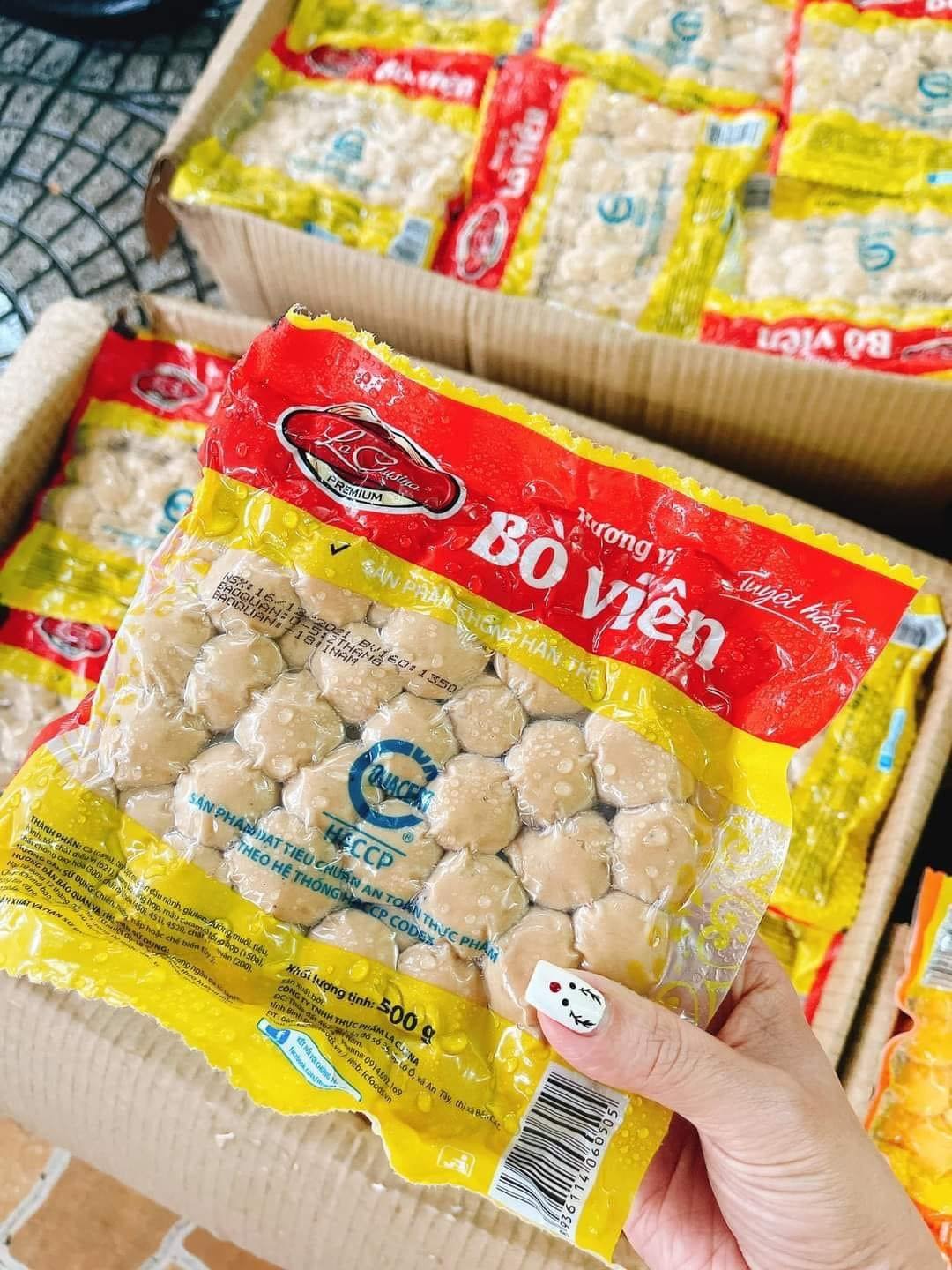 Bò Viên 500g lacusina viên chiên,thả lẩu siêu ngon