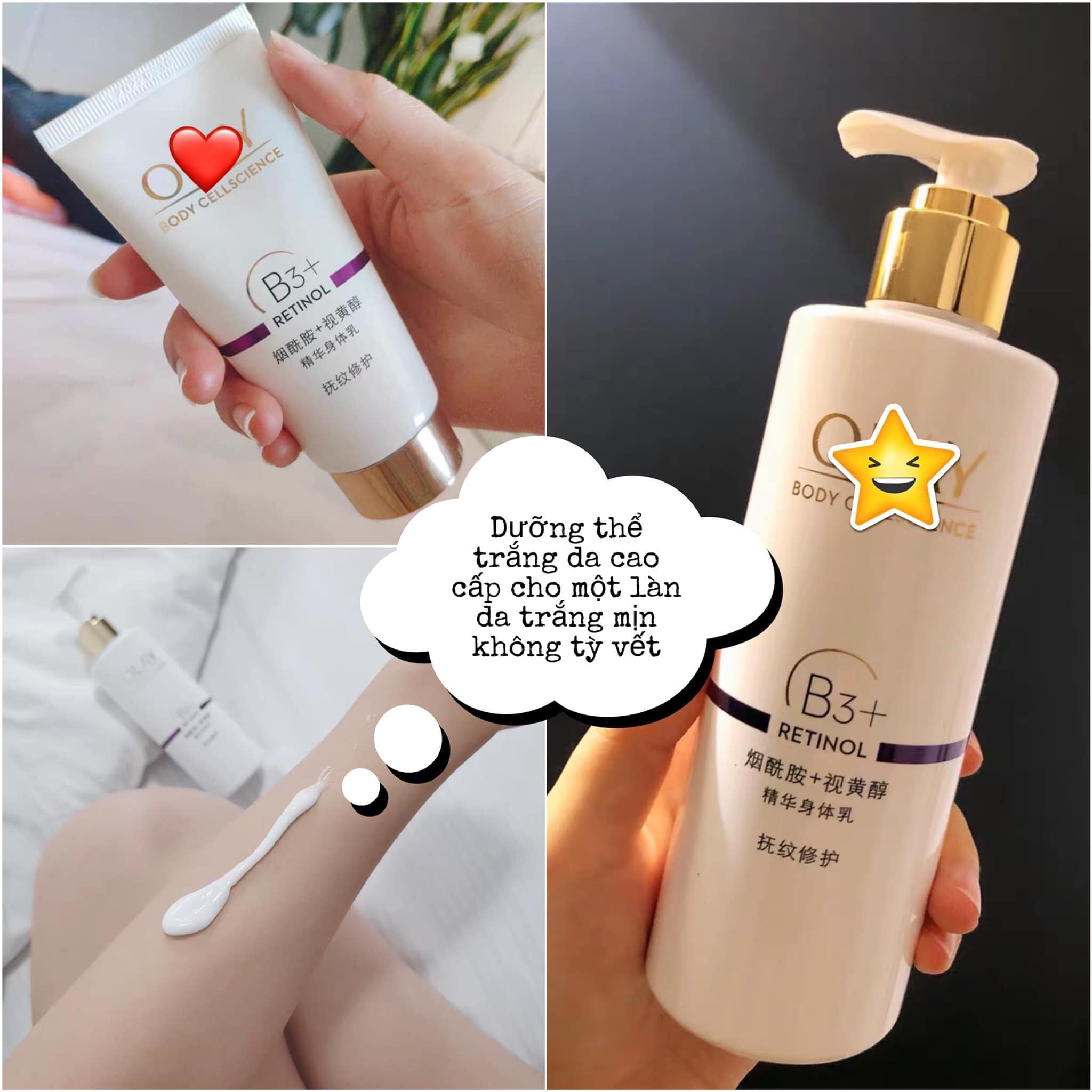 Dưỡng thể trắng da toàn thân olay retinol