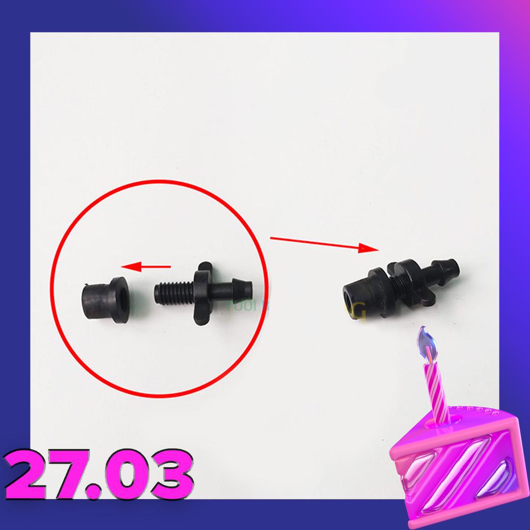 Ron khởi thủy 6mm có ren kèm khởi thủy ren nối ra ống 6 - Mỗi loại 100 cái ( khoan lỗ 8mm ) - Chuyên dùng trong hệ thống tưới nhỏ giọt, tưới phun mưa, thủy canh ...