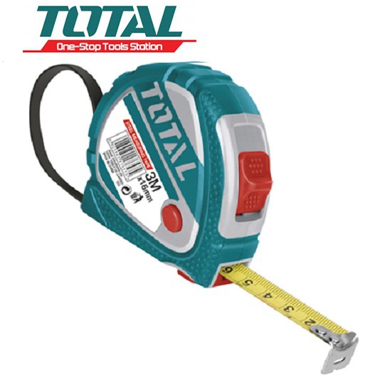 3mx16mm thước kéo thép nền vàng total - tmt126031