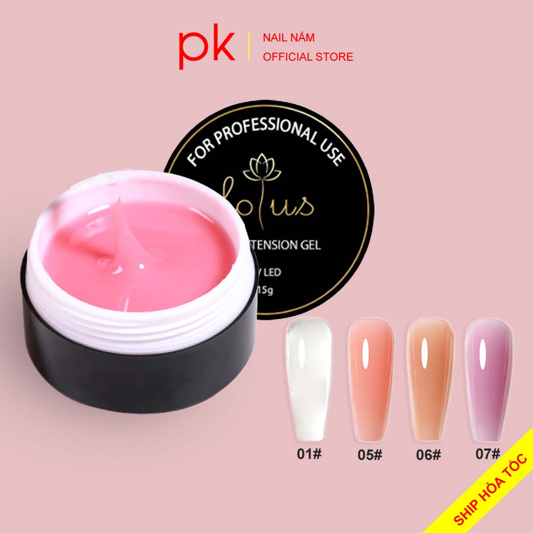 Gel đắp móng Lotus không nóng, dễ vào phom nhiều màu lựa chọn