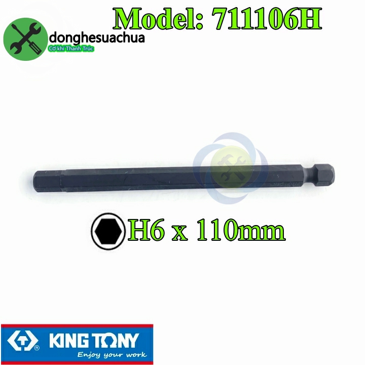 Mũi lục giác 6mm dài 110mm kingtony 711106h