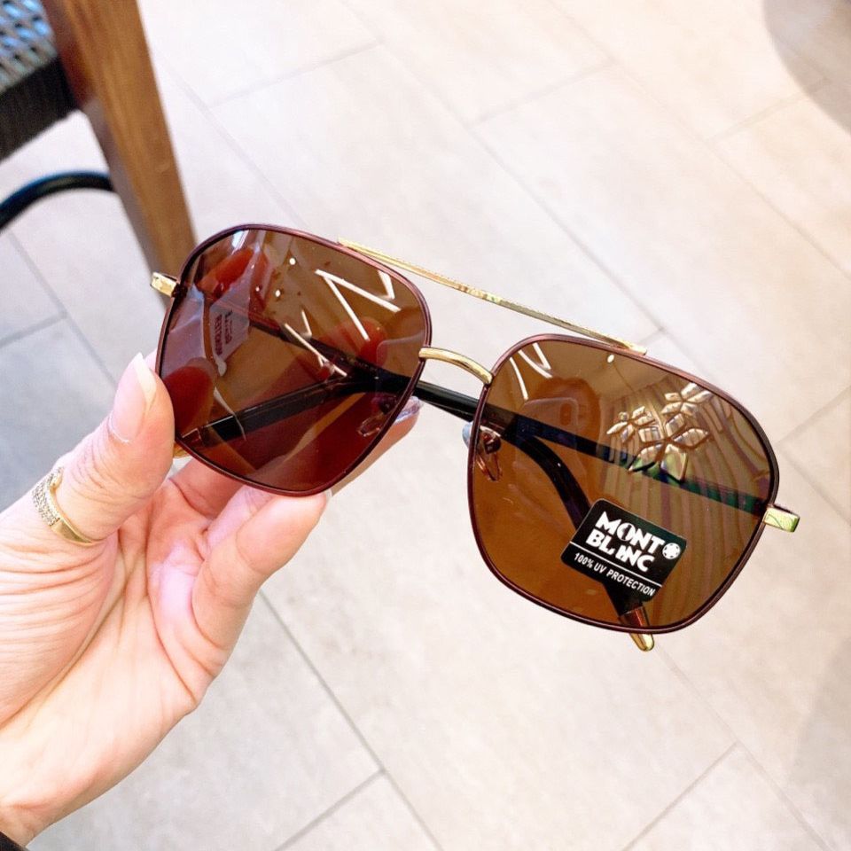 Mắt Kính Nam Thời Trang 388 Tròng Kính Chống Tia UV Protection (Nâu) - Tặng Kèm Hộp và Khăn Lau