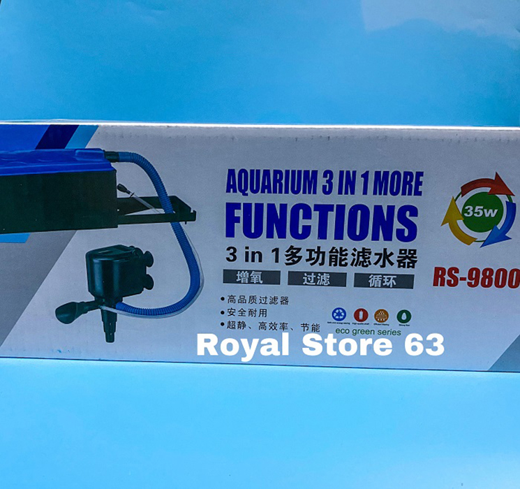 Vipsun Vs 9800 bộ bơm lọc hồ cá 35w tặng kèm gòn lọc