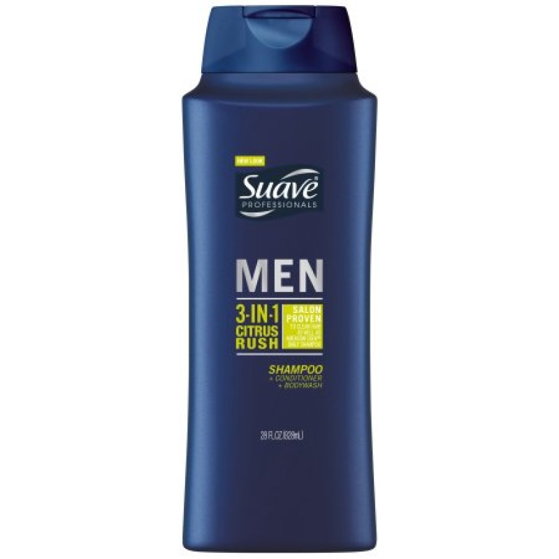 Dầu gội tắm xả 3 trong 1 cho nam Suave Professionals Men 3-in