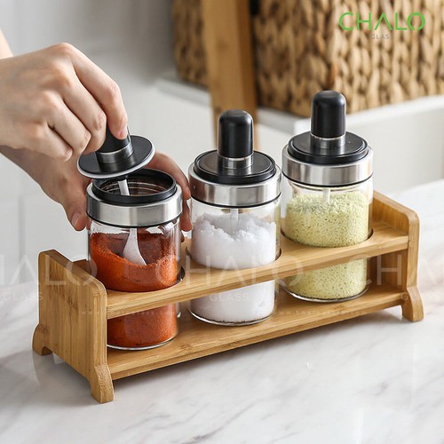 Hộp đựng gia vị gắn thìa múc siêu hot 250 ml