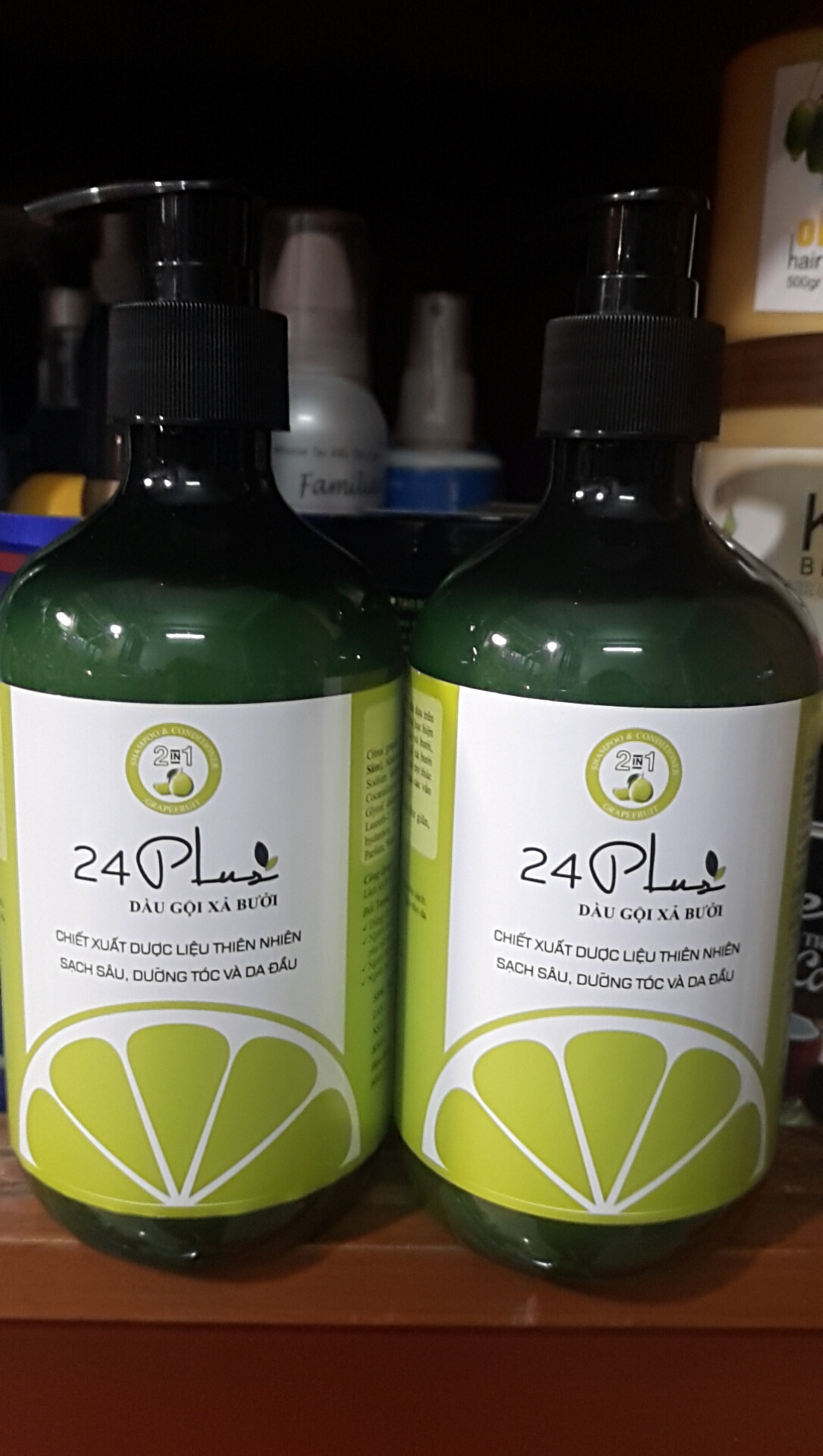 1 chai dầu gội xả bưởi 24 plus