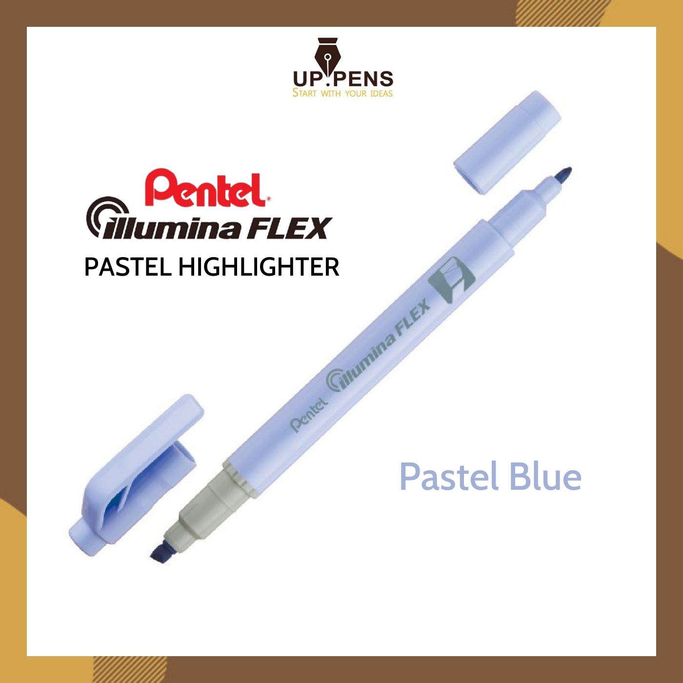 Bút dạ quang Pentel Illumina Flex Twin Tip Highlighter SLW11P – Bold/Five – Màu xanh dương