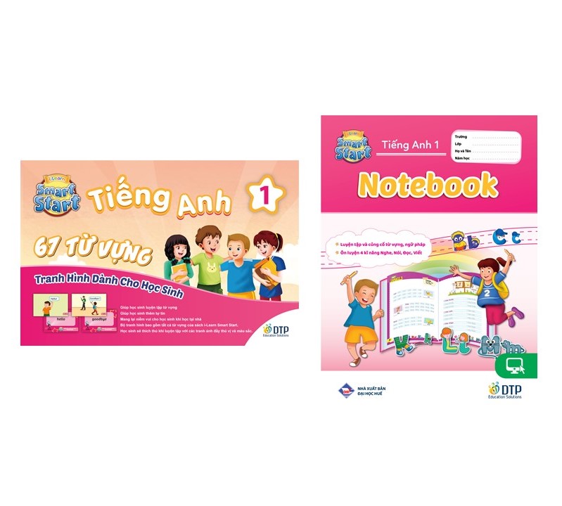 Sách - DTPbooks - Combo Tiếng anh 1 I-learn smart start Student's cards + notebook