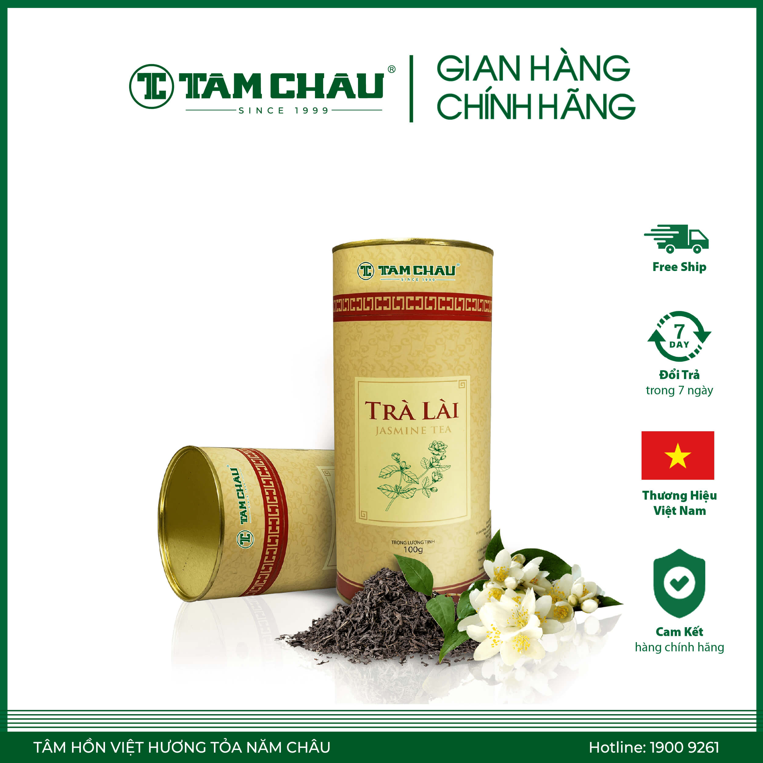 Trà lài lon giấy 100g cao cấp