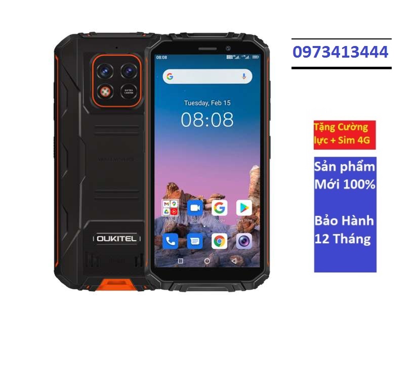Điện thoại oukitel wp18 mới chính hãng hầm hố siêu bền, pin khủng