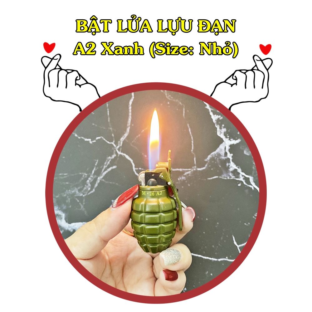 Bật lửa gas kiểu dáng mô hình trái lựu khía size nhỏ trang trí độc đáo