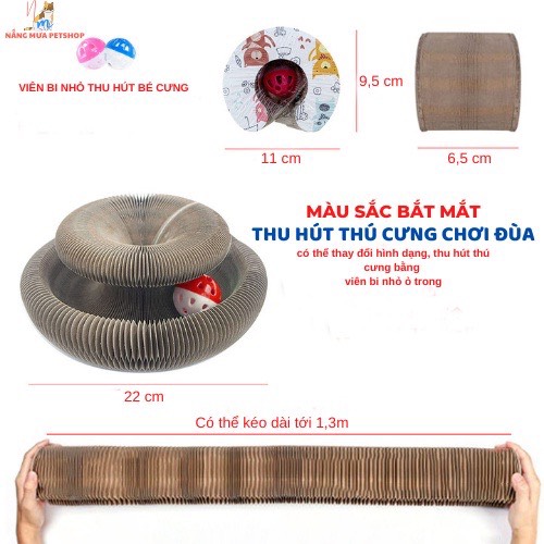 Đồ chơi cho mèo, bàn cào móng cho mèo, đồ chơi xoay tròn cho mèo