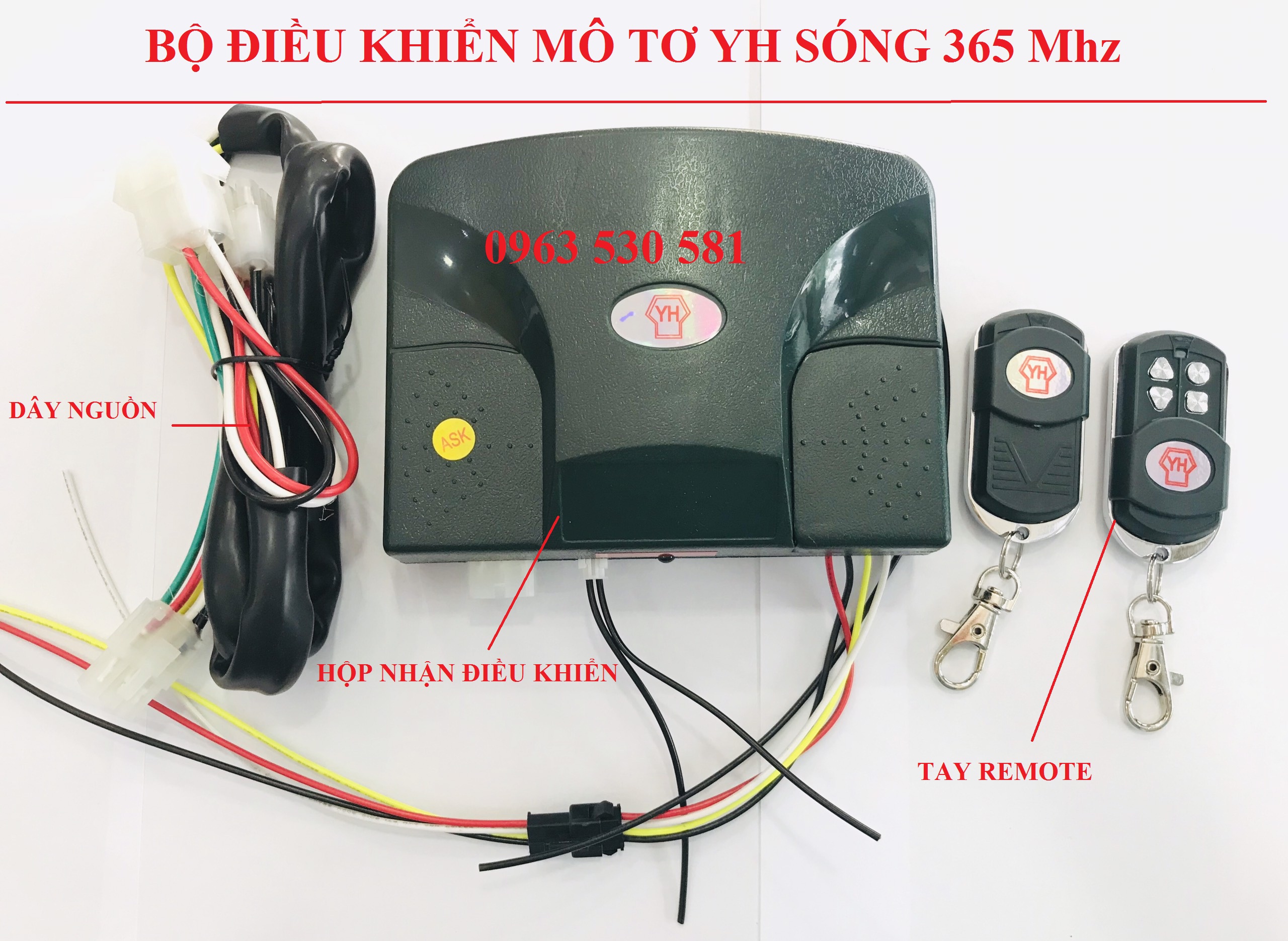 Bộ điều khiển cửa cuốn từ xa YH mã nhảy sóng 365mMhz