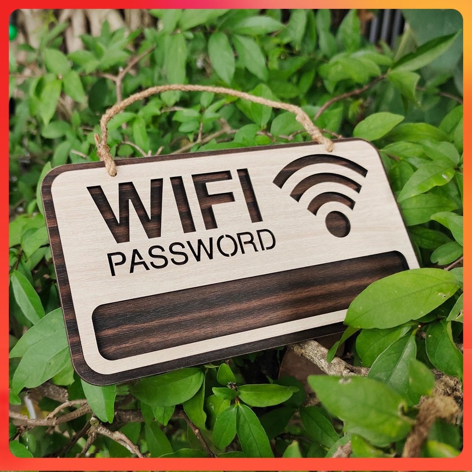 Bảng Wifi Gỗ Decor quán cafe nhà hàng khách sạn