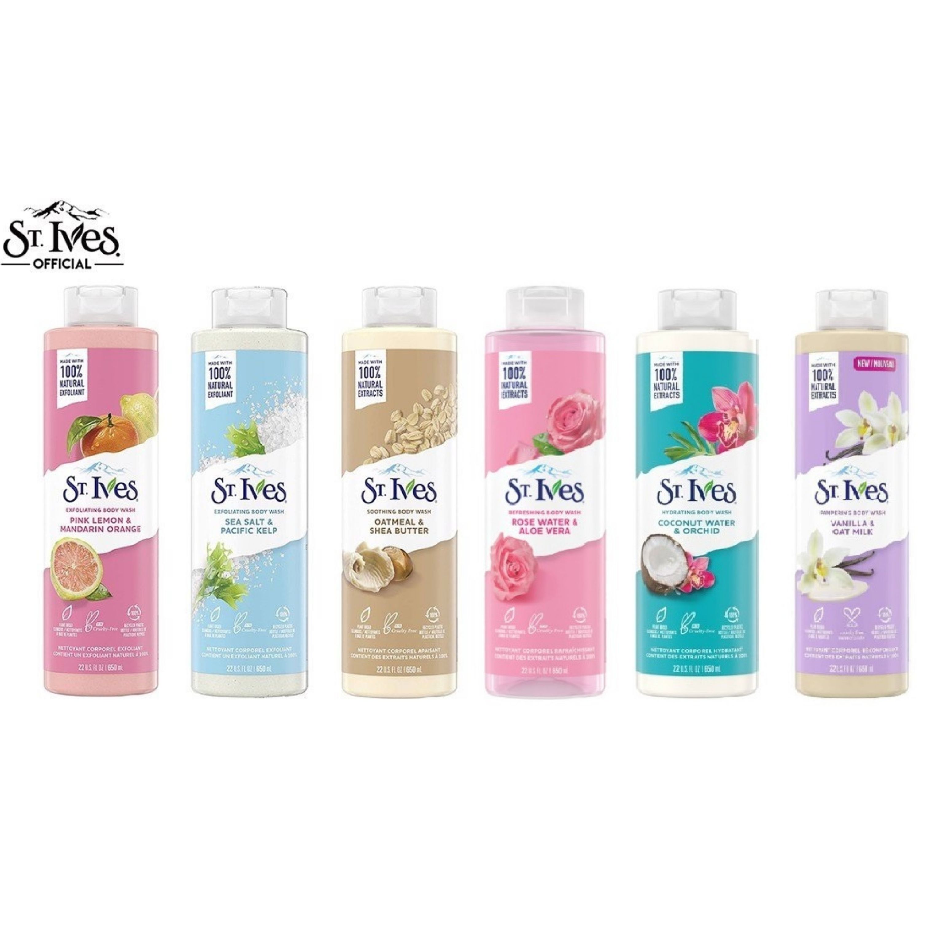 Sữa tắm st. ives body wash tẩy tế bào chết 650ml usa
