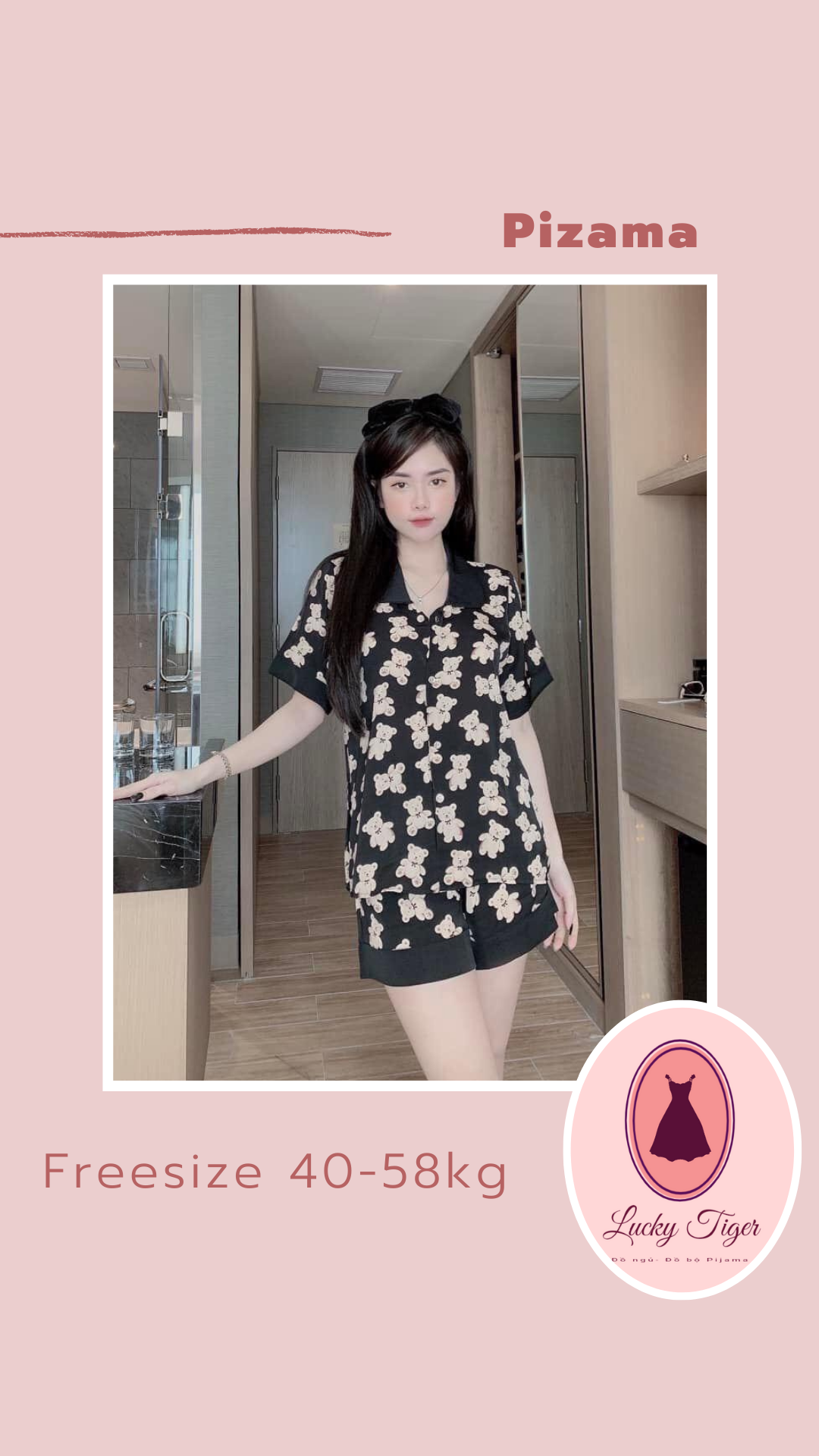 Đồ bộ pijama lụa ngủ Mango mặc nhà quần đùi bigsize cao cấp