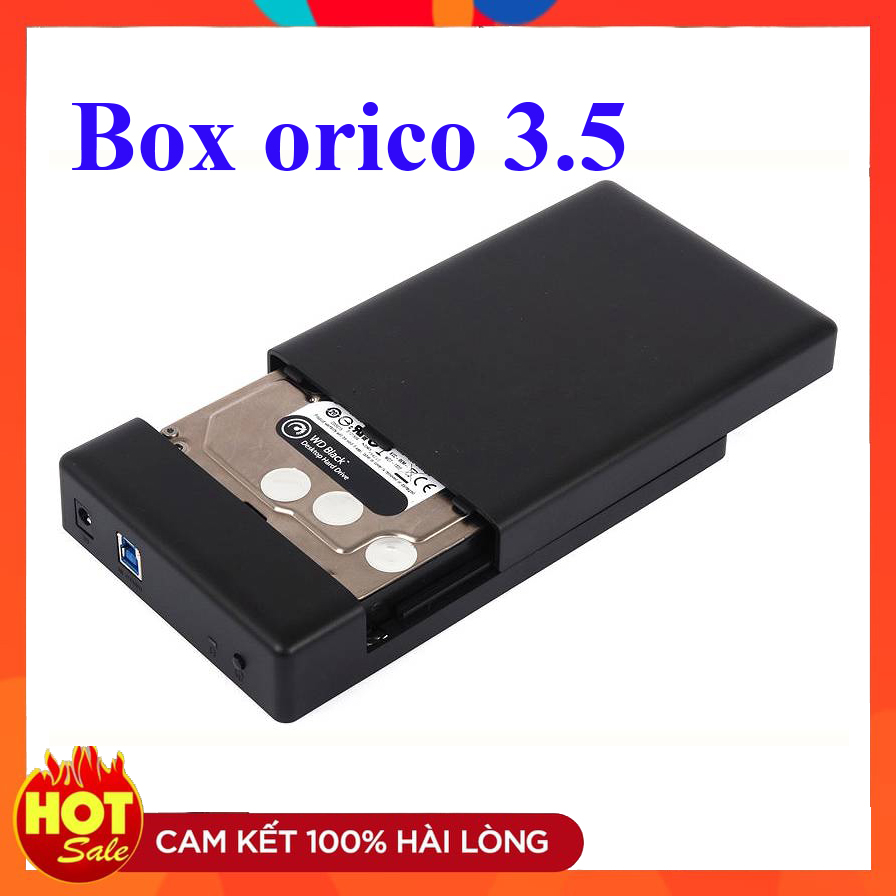 Hộp đựng ổ cứng 3.5 inch HDD Box Orico 3588US3 USB 3.0  kèm adapter