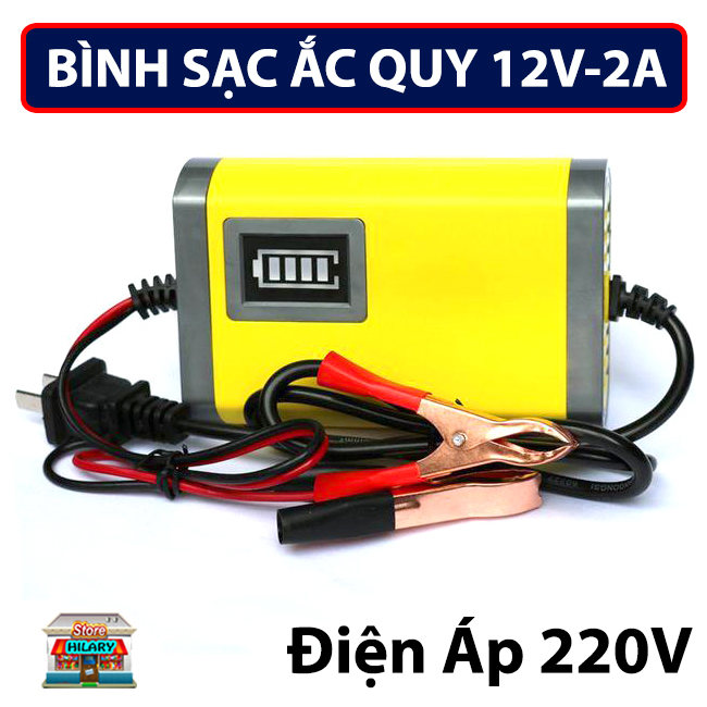 Cục Bình Sạc Ắc Quy 12V 2A - Dụng Cụ Sạc Bình Ắc Quy , Sạc Ắc Quy 12V , Cục Sạc Bình Ắc Quy Xe Máy , Xe Đạp Điện , Xe Hơi, Đồ Chơi,...