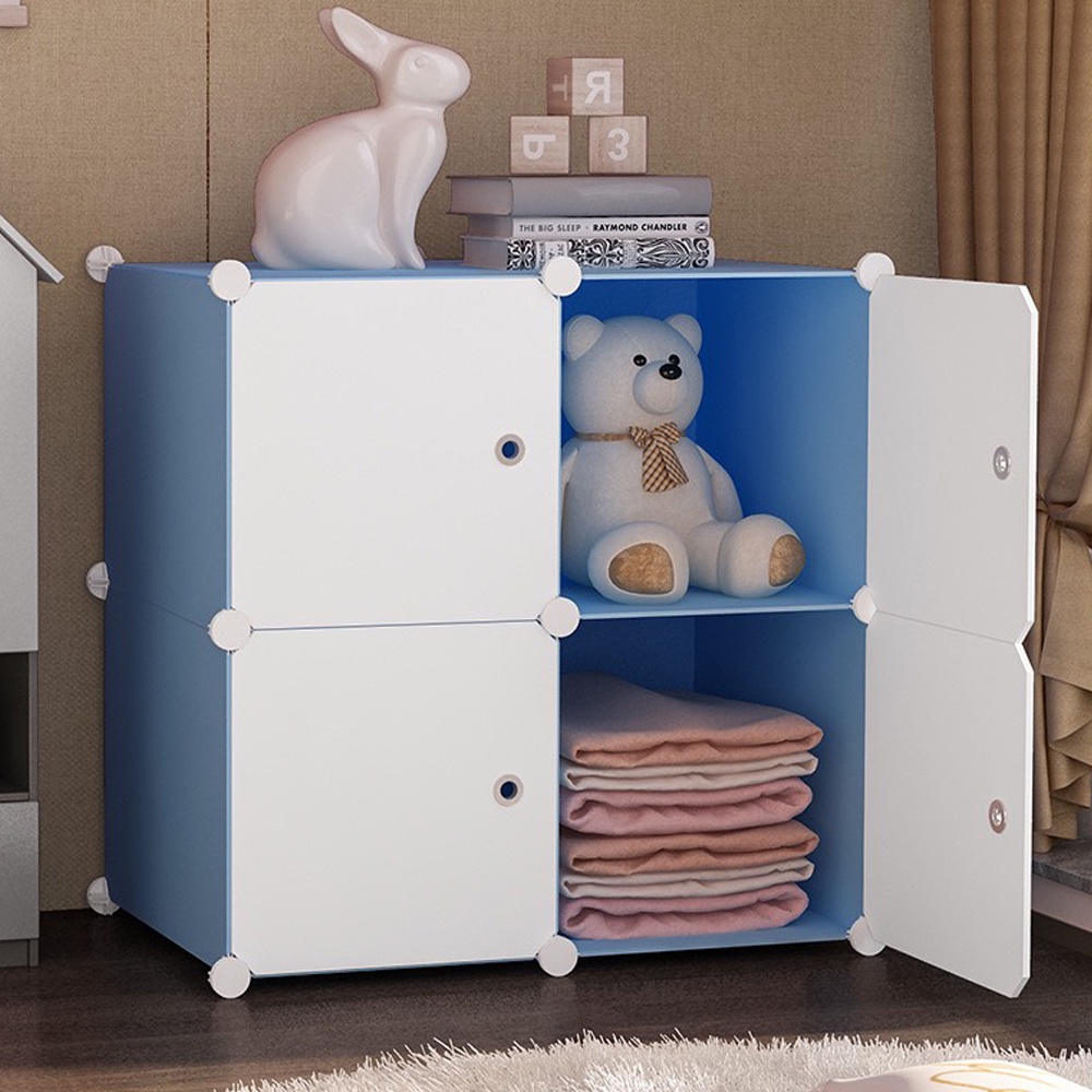 Tủ Nhựa Lắp Ghép 4 NGĂN Sâu 37 CM - Tủ Quần Áo Nhựa Cao Cấp Dùng Đựng Đồ Giày Dép, Túi Xách Đa Năng Tiện Lợi