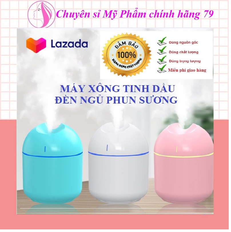 [Freeshipmax] Máy xông tinh dầu,  máy phun sương, tạo hơi ẩm, khuyếch tán tinh dầu 220ml, tỏa hương phòng khách, xe hơi