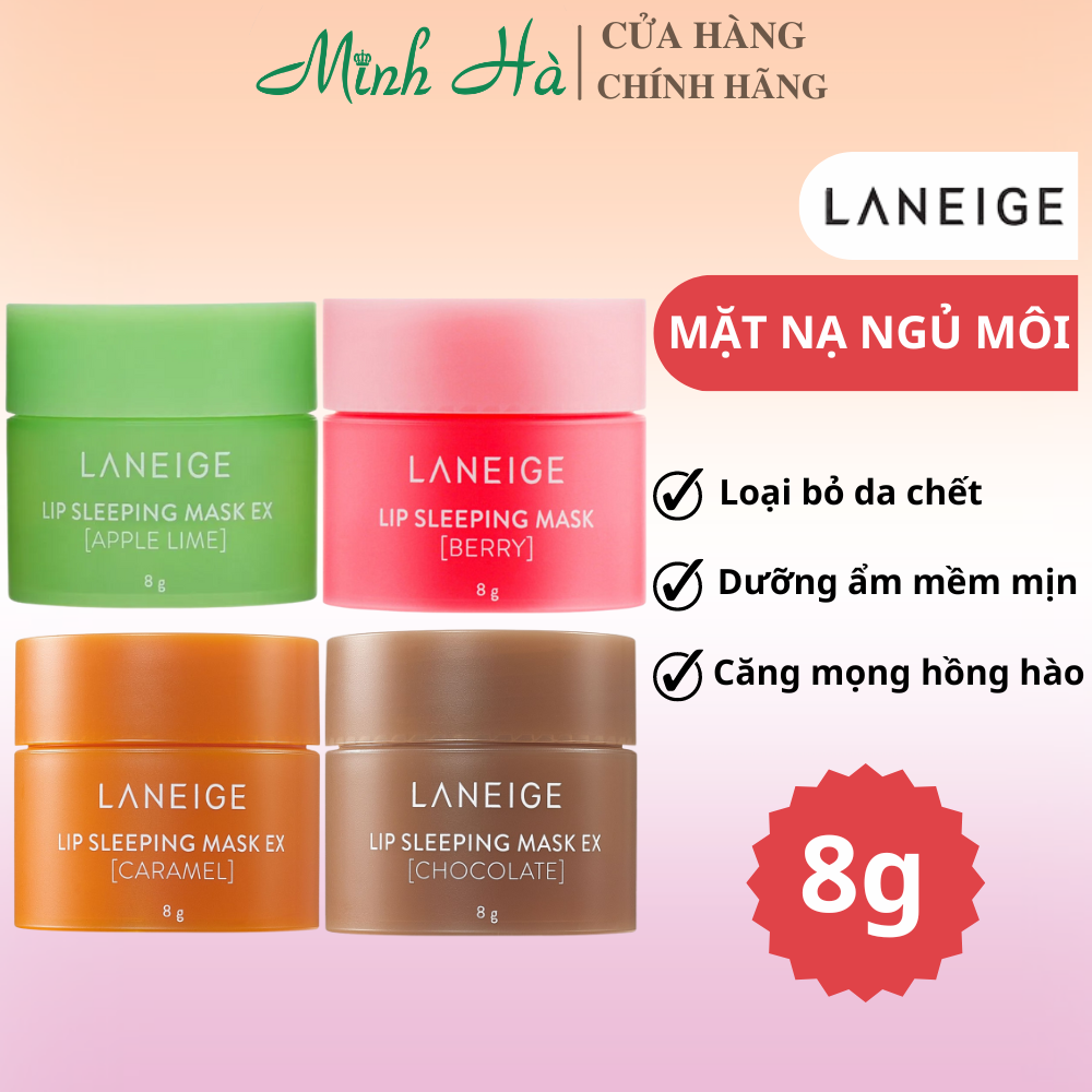 Mặt nạ ngủ môi Laneige Lip Sleeping Mask 8g giúp dưỡng ẩm đôi môi mềm mượt