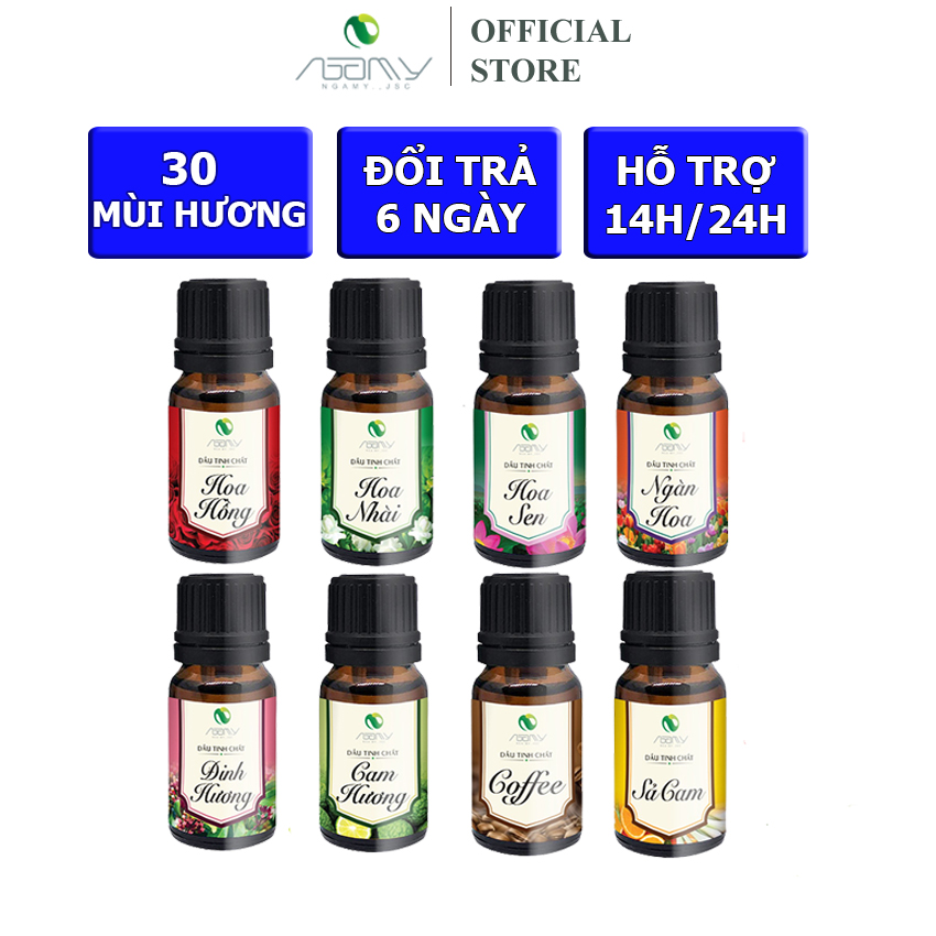 Tinh Dầu Xông Phòng Thiên Nhiên Nga My Nguyên Chất Thơm Phòng Giảm Căng Thẳng Đuổi Muỗi Khử Mùi Hôi Dung Tích 10ml Với 20 Mùi Lựa Chọn IMA STORE