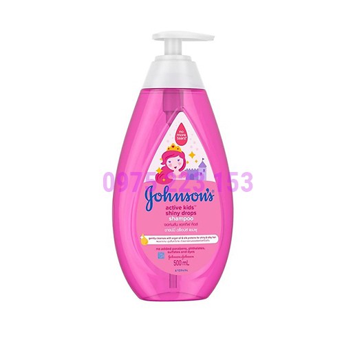 Dầu gội cho bé gái Johnsons Baby Shiny Drops 500ml sản phẩm tốt chất lượng cao cam kết sản phẩm nhận được như hình