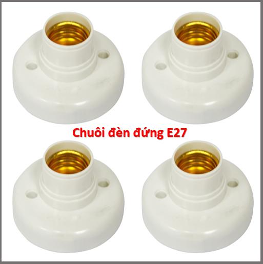 Combo 4 bộ đuôi đèn đứng E27 lõi đồng.