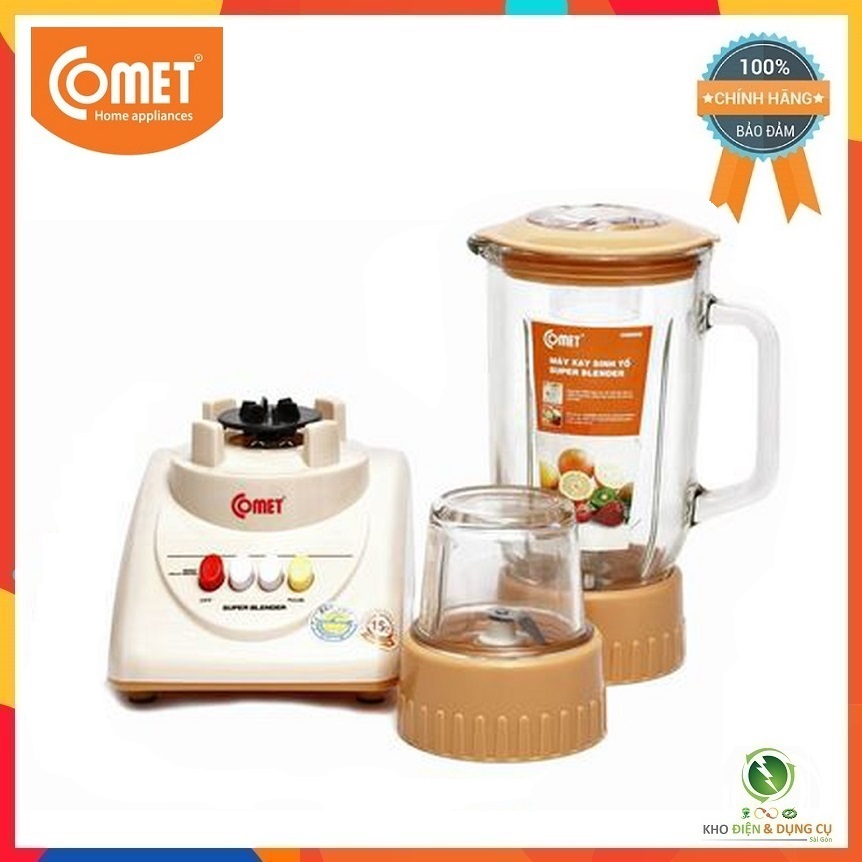 MÁY XAY SINH TỐ 2 CỐI THỦY TINH SIÊU BỀN COMET CM9956 ( 1.25 LÍT - BẢO VỆ CHỐNG QUÁ NHIỆT )