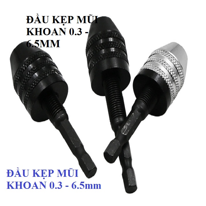 đầu kẹp mũi khoan - đầu chuyển máy bắn vít sang máy khoan
