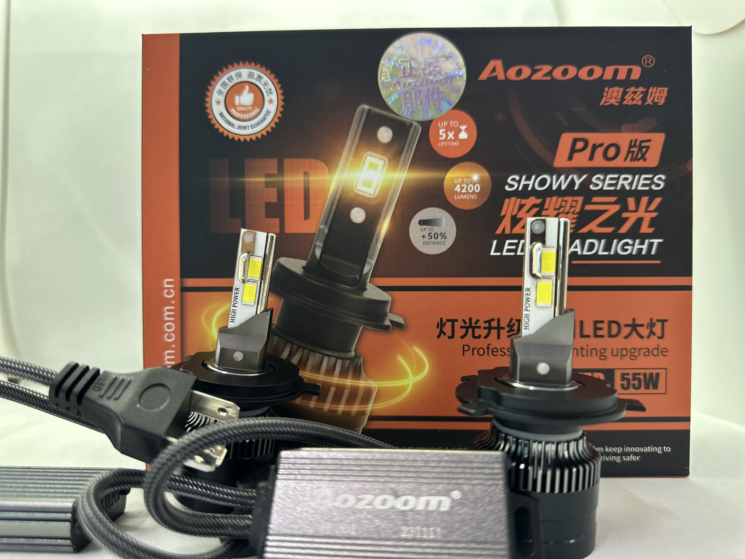 1 Bóng Đèn led Aozoom 55w các chân  H4,H7,H11,9005 bảo hành 24 tháng