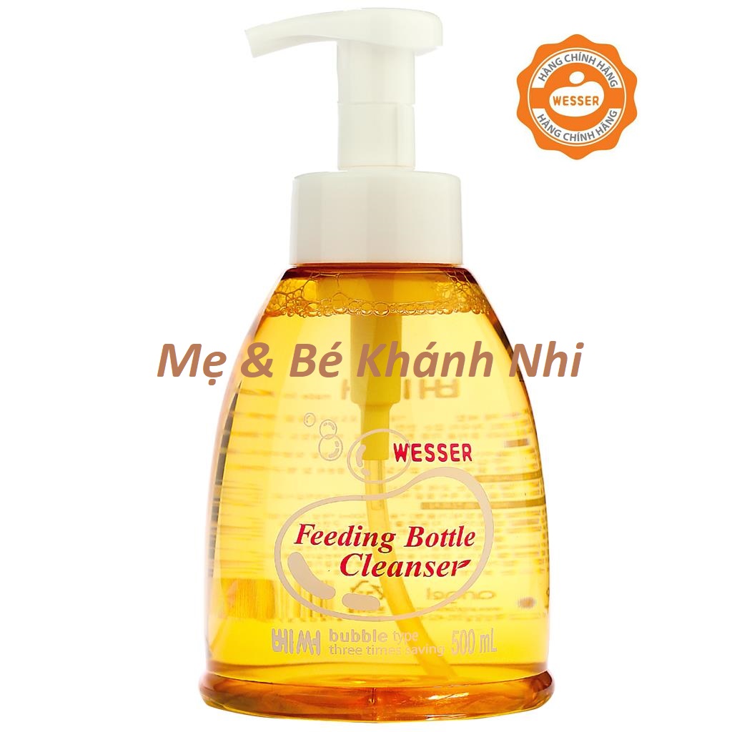 Nước rửa bình sữa wesser 500ml - nước rửa bình sữa cho bé
