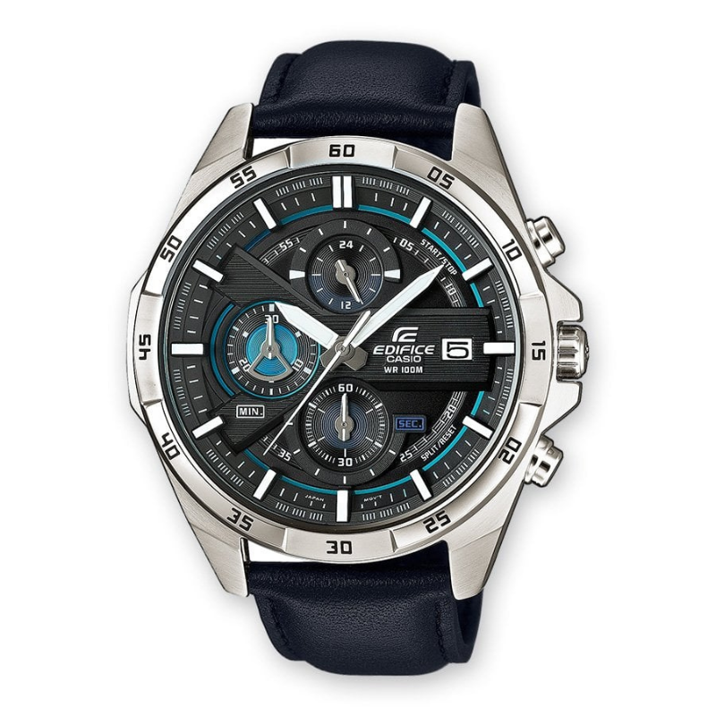 Đồng hồ nam dây da CA$IO EDIFICEO EFR-556L SPORT size 44mm Đồng hồ nam chống nước Đồng hồ nam cao cấp