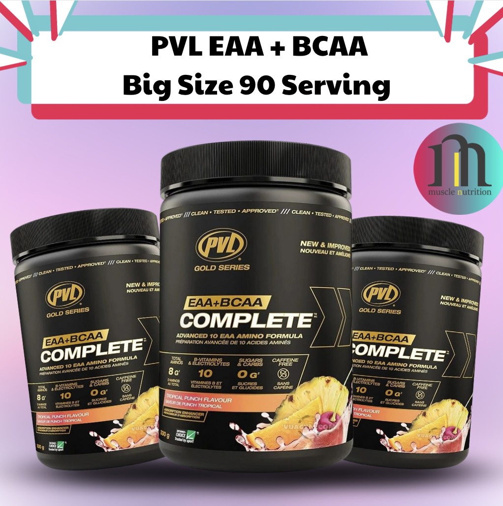 Hộp lớn 1107g - pvl eaa+bcaa complete - hỗ trợ phục hồi - tăng sức bền - phát triển cơ bắp - hộp big size 1107g