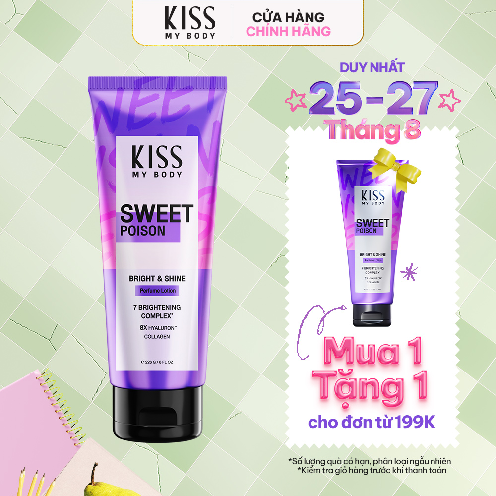 Sữa Dưỡng Trắng Da Toàn Thân Hương Nước Hoa Sweet Poison 226g
